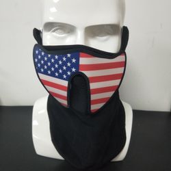 USA AMERICAN FLAG Halloween Mask Neon Mask led mask Scary Mask Light up Mask Cosplay Mask Lights up for Halloween Festival Party