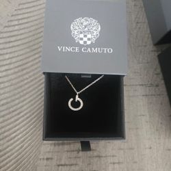 Vince Camuto Ayla pendant necklace in silver-tone with crystals