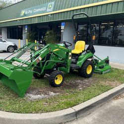 John Deere 1023e With 40” Rotary Cutter Tractor 