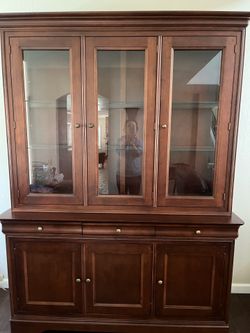 Solid Wood China Cabinet / Dining Room Hutch