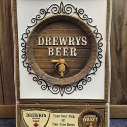 Drewrys Beer Sign for Bar RARE 1966 Vintage