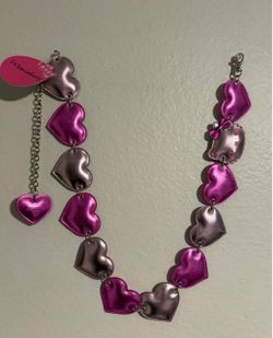 Y2k Momoberry Puffy Heart belt chain