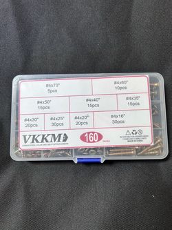 VKKM 160-Piece Self-Tapping Screw Assortment Set
