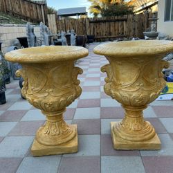 New Flower Pots Made Out Of Cement Perfect Gift 