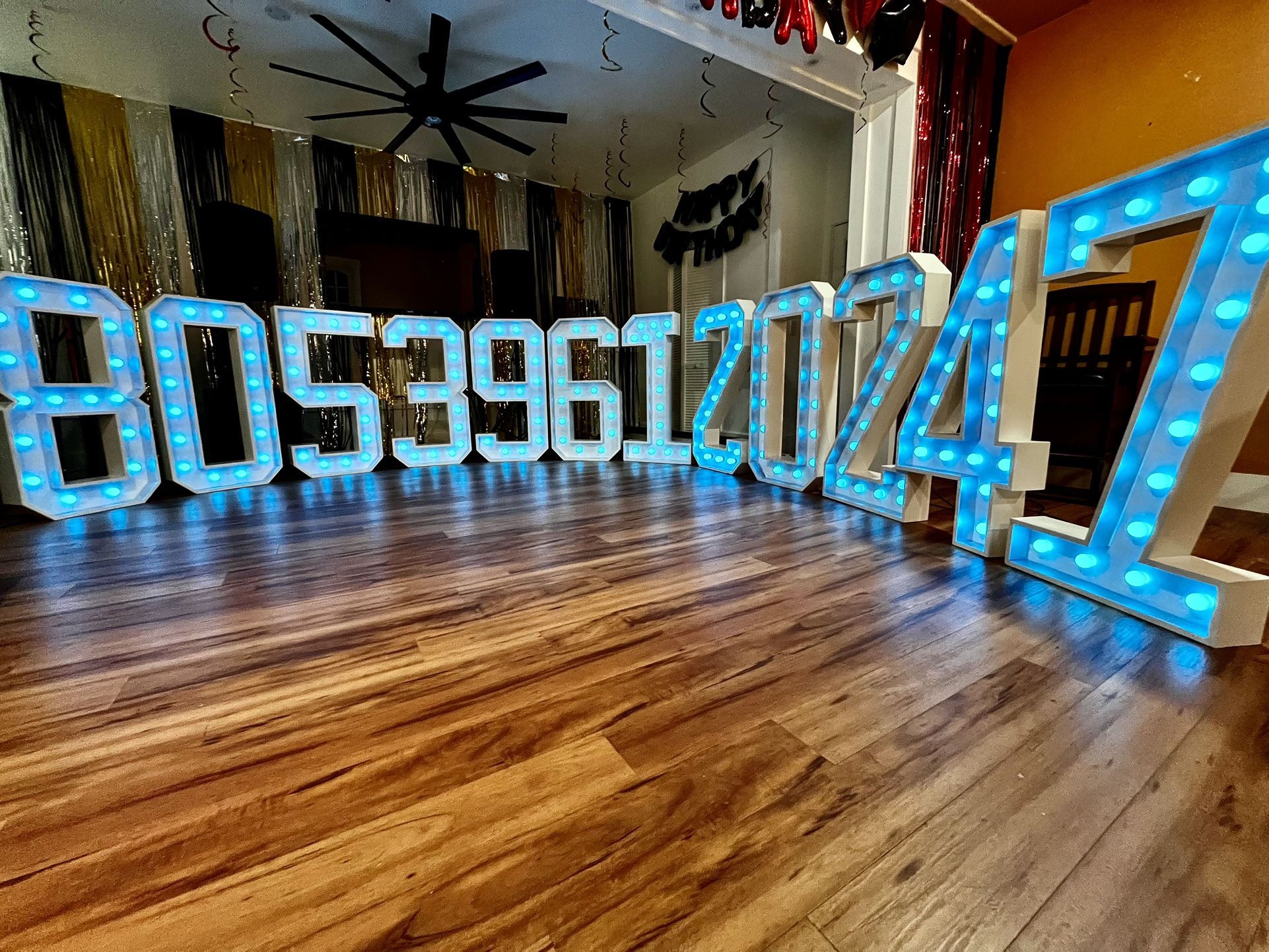 Marquee Numbers W/ lights