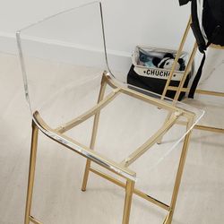 3 Clear Acrylic Counter Height Stools