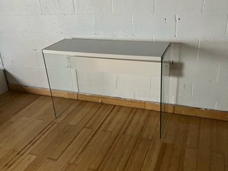 Modern Console Table with Glass Legs