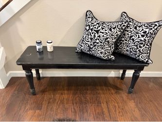 Black hand painted Bench.