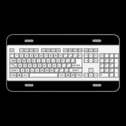 License Plate Novelty Car Front Keyboard The Keys On The Keyboard