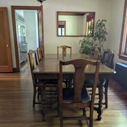 Antique Dining Table  + 6 Chairs