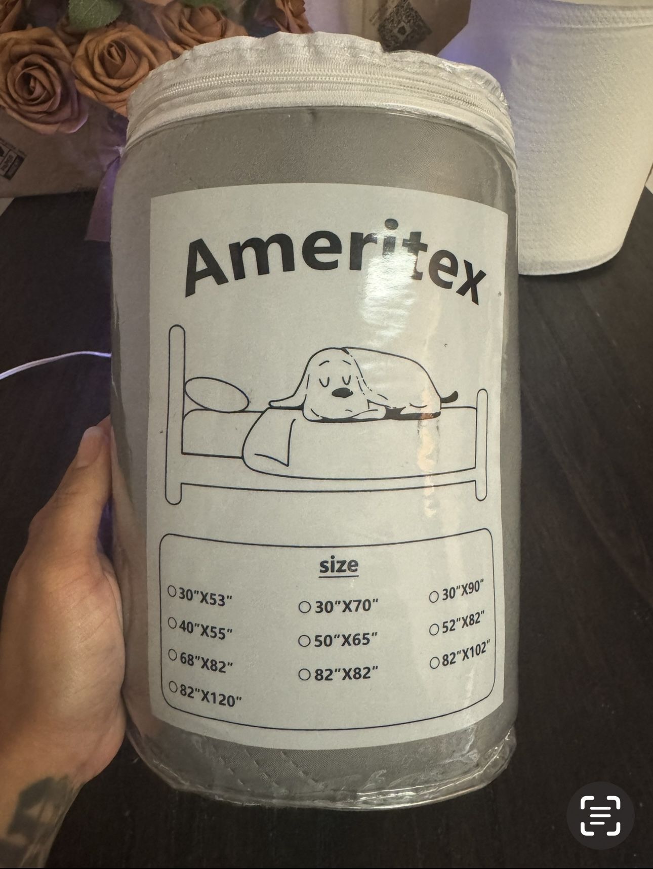 AMERITEX WATERPROOF DOG BED COVER PET BLANKET FOR FURNITURE 52X82 Light gray 20$