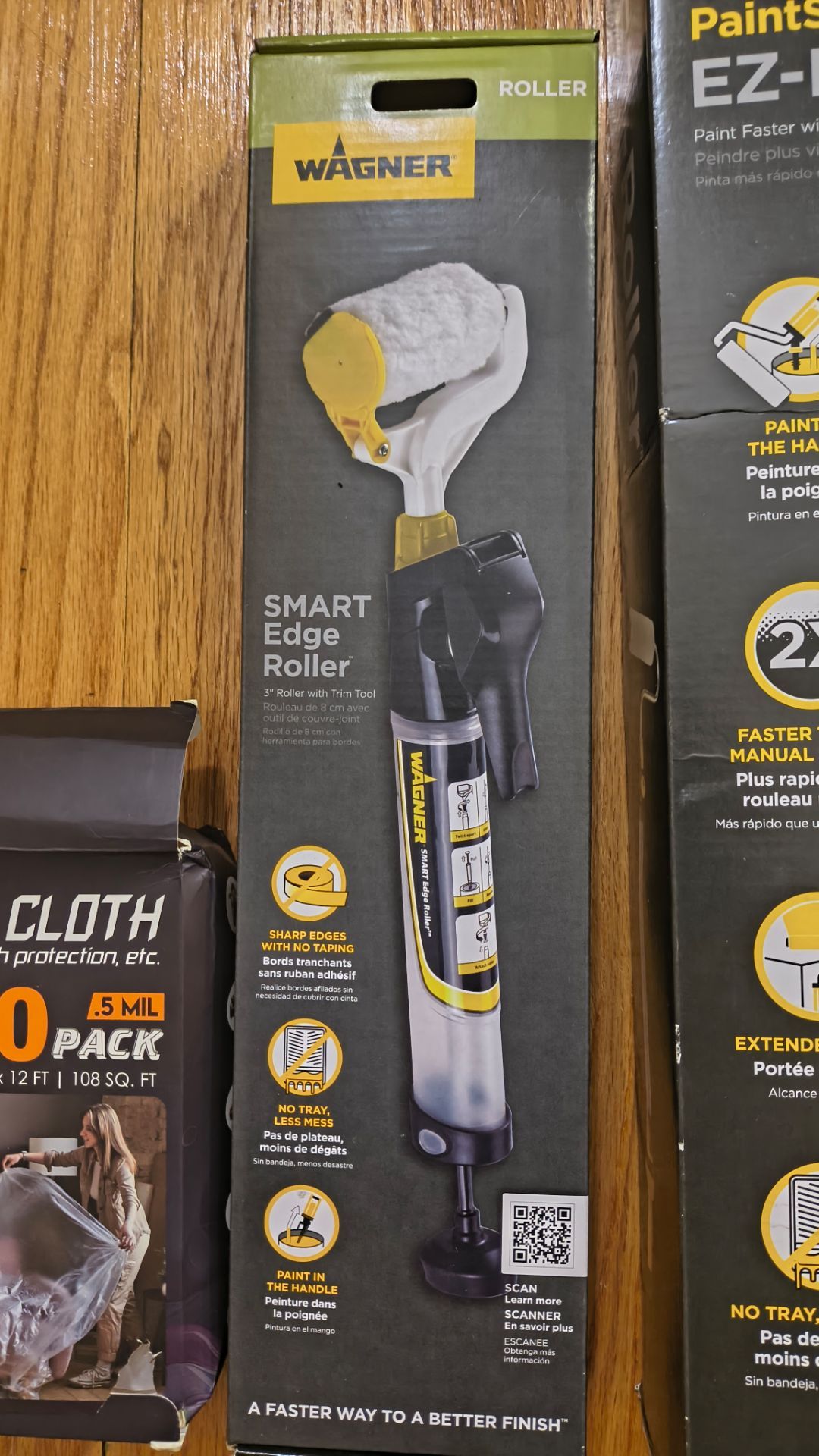 🎨 Wagner SMART Easy Roll Painting Set – Includes Protective Drop Cloths