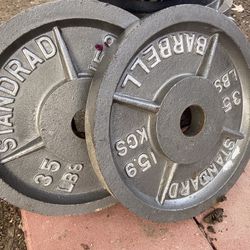 Olympic Weight Plates,and Bars. 45lb 35lb 25lb 10s 5s 2.5s 