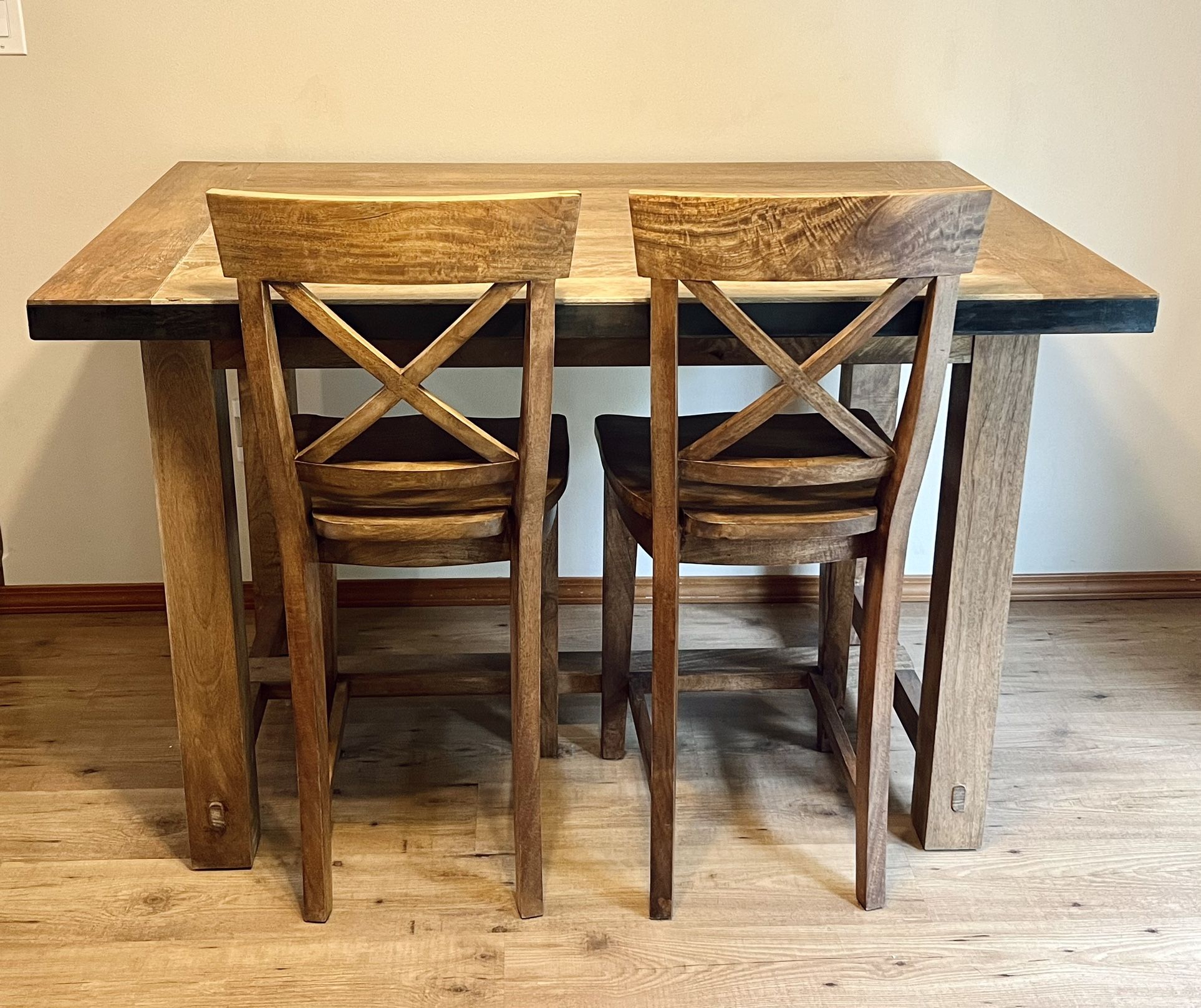 Downeast Solid Wood Table & 2 Chairs