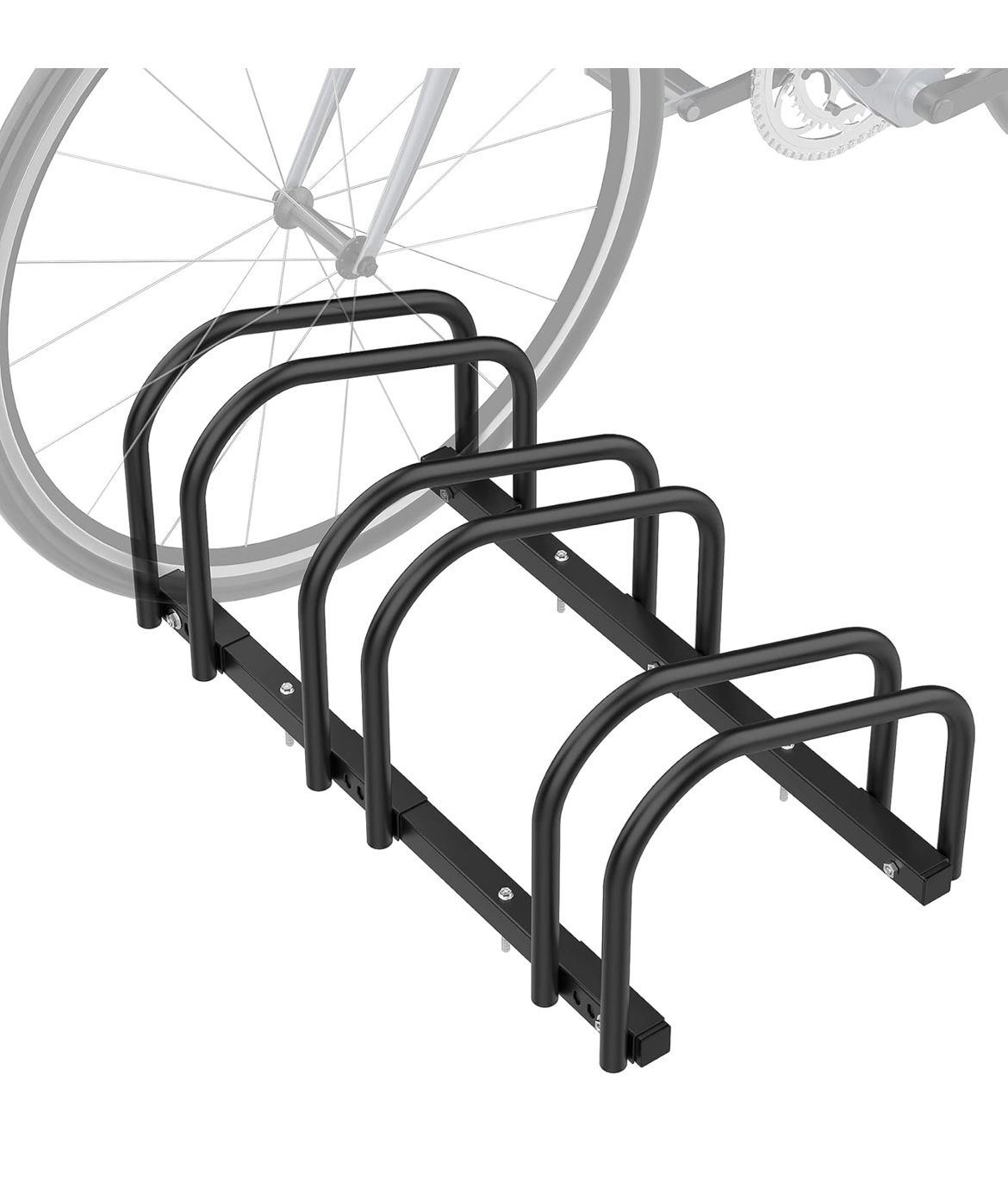 3 Bikes Floor Bike Stand, Bike Parking Rack Garage Bike Storage Stand Indoor/Outdoor
