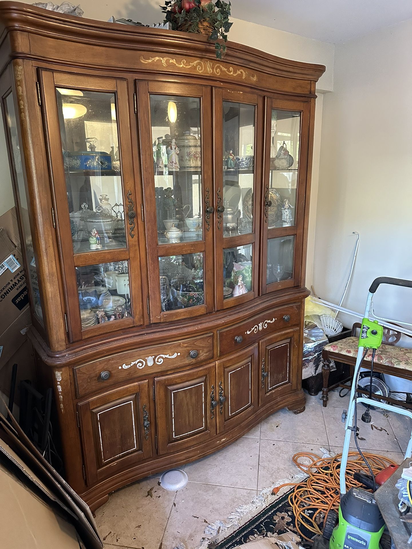 Large wooden China Cabinet