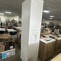 Shaker 18”x 24”x 90” assembled pantry cabinet in satin white