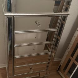 Beautiful Mirrored Jewelry Armoire 