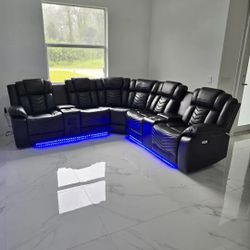 Recliner Sectional Sofa ⚜️ Sofá Seccional Reclinable 