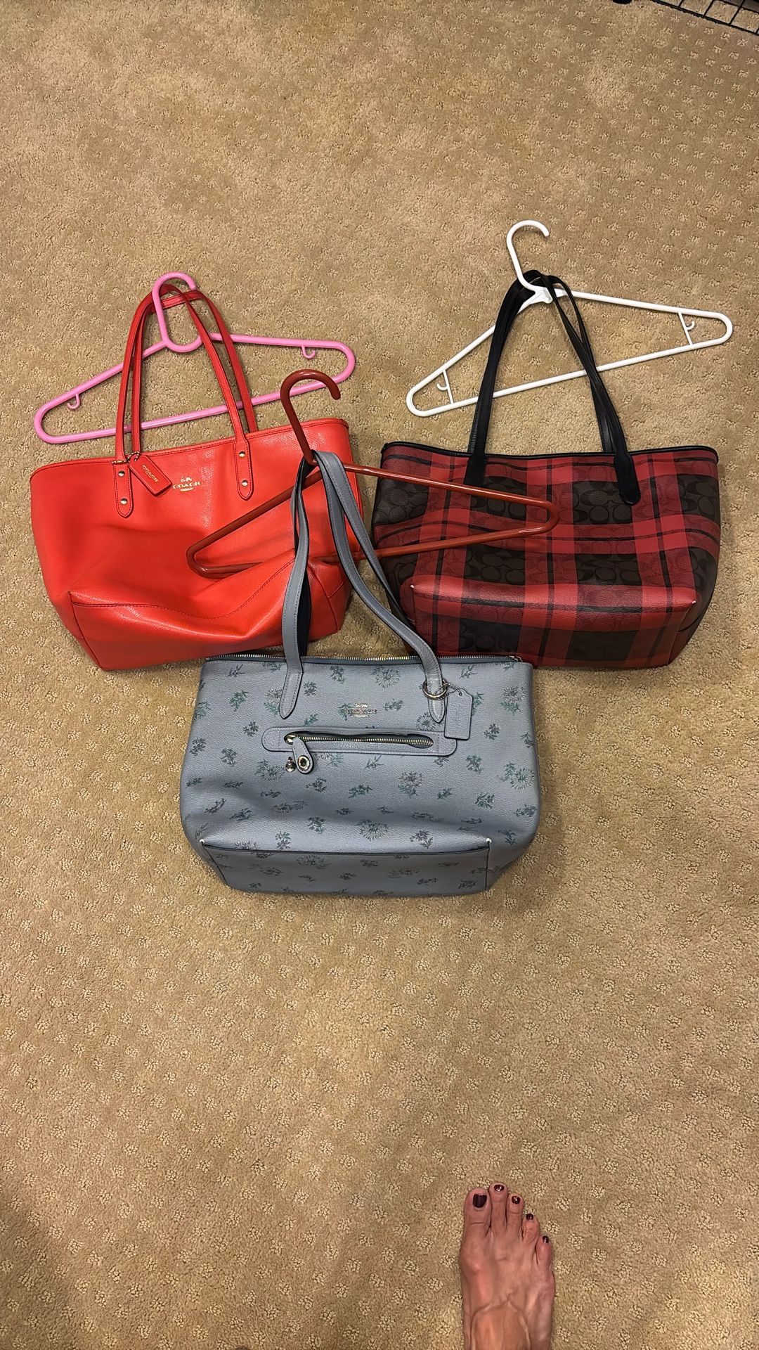 Lot Of 3 Coach Tote Bags