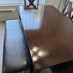 Six Person Cedar Wood Table