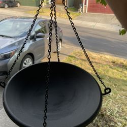 Black Metal Bird Path/Dish/Plant Holder