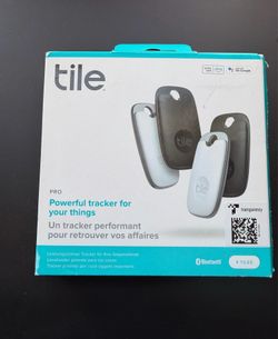 4-pack of Tile Pro Bluetooth trackers.