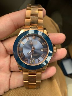 Men gold automatic watch