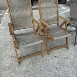 Outdoor Wooden Chairs Set Of 2 $179.99