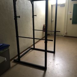 Home Gym - Squat Rack, Barbell, Weight Plates, Adjustable Bench