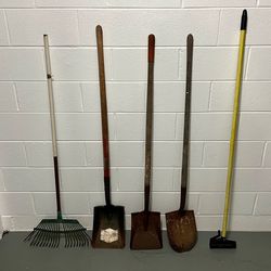 Shovels Rake and Mop Handle