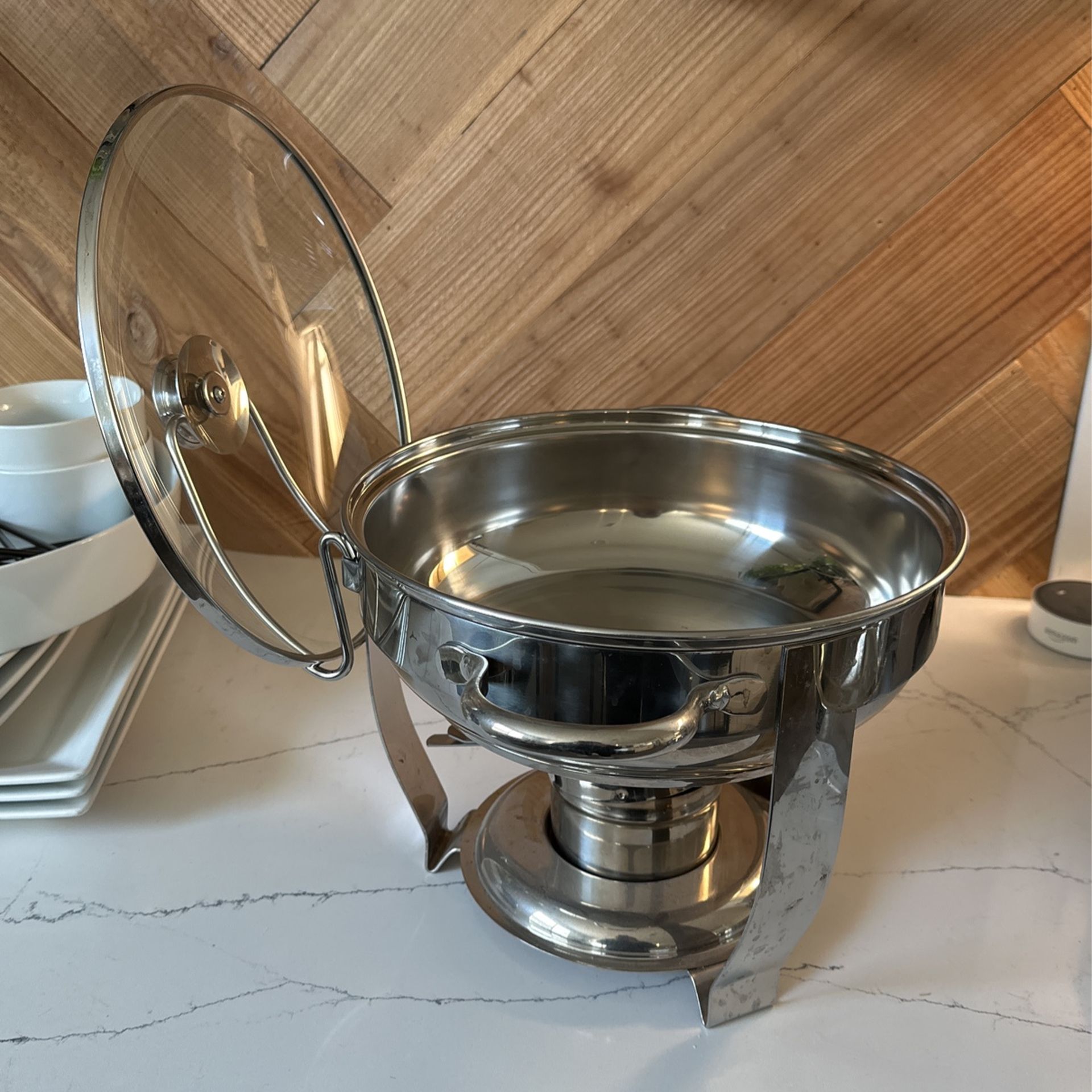 Crate And Barrel 7 Piece Chafing Dish Server