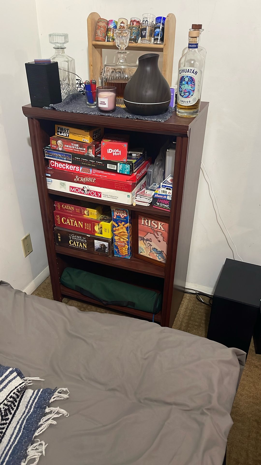Medium brown Game Board Bookshelf
