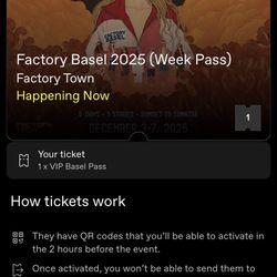 2 VIP Factory Town Miami Tickets