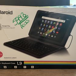 Polaroid 9” Tablet + keyboard case