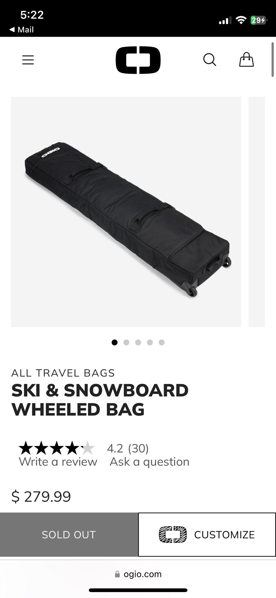 Snowboarding Bag