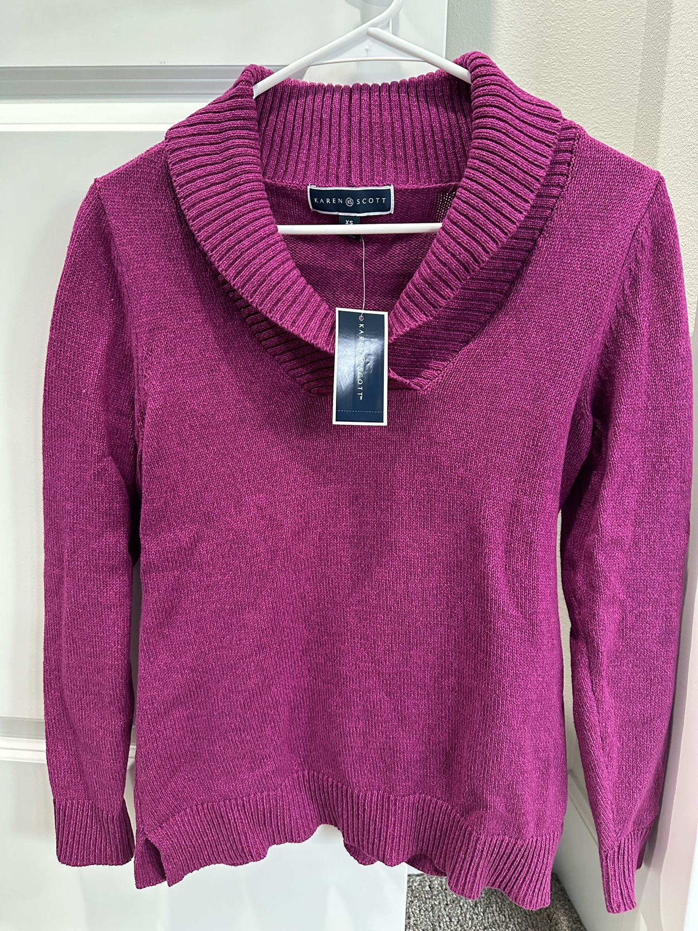 Karen Scott Shawl Collar Sweater XSmall