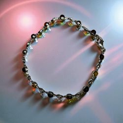 Amber Multicolor Bracelet In Sterling Silver