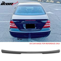 Fits 2001-2007 Benz C-Class W203 Sedan 4-Door IKON Trunk Spoiler Unpainted Black ABS