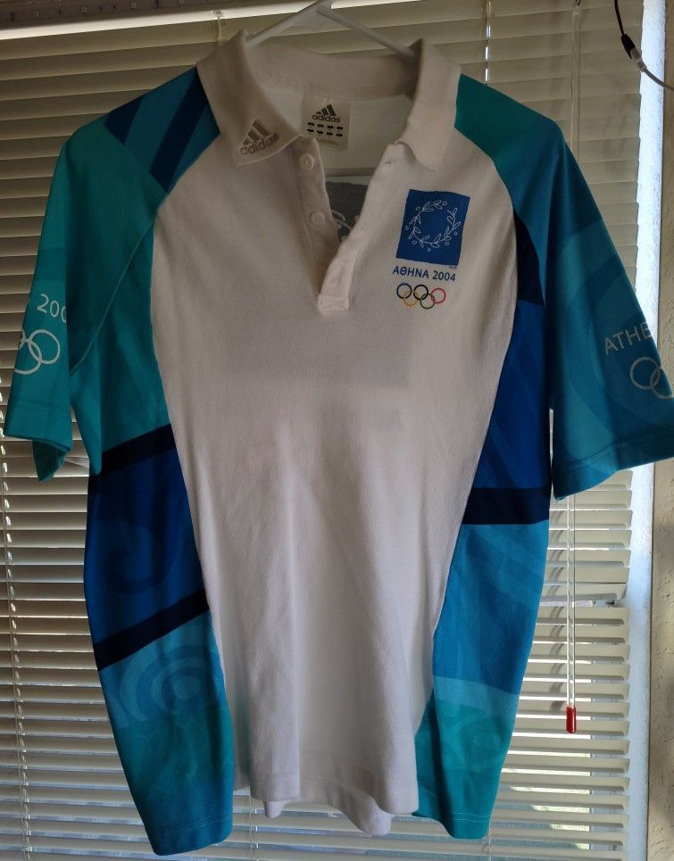 Adidas Athens 2004 OLYMPICS Vintage Polo Shirt