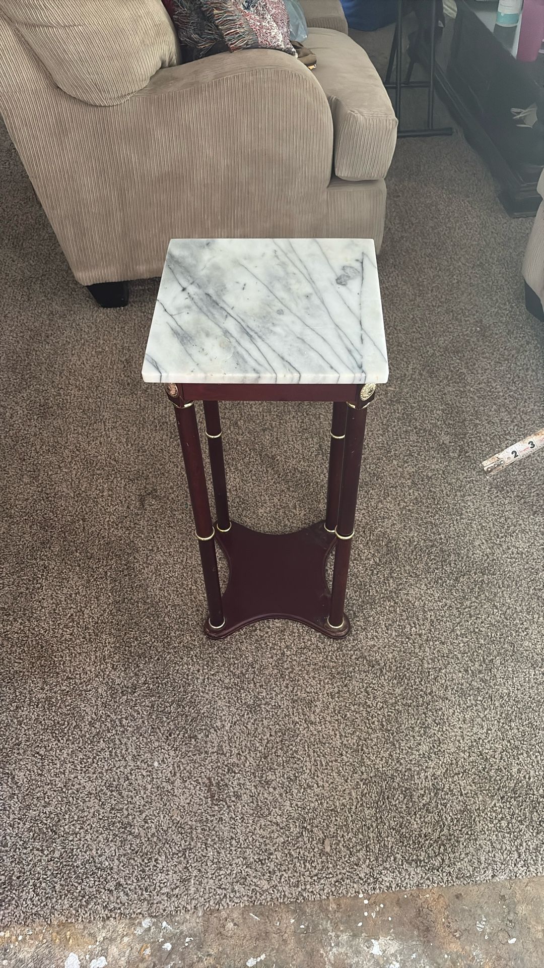 Antique Marble Top Side Table