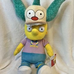 Simpsons Bart Simpson Krusty Clown Doll Plush