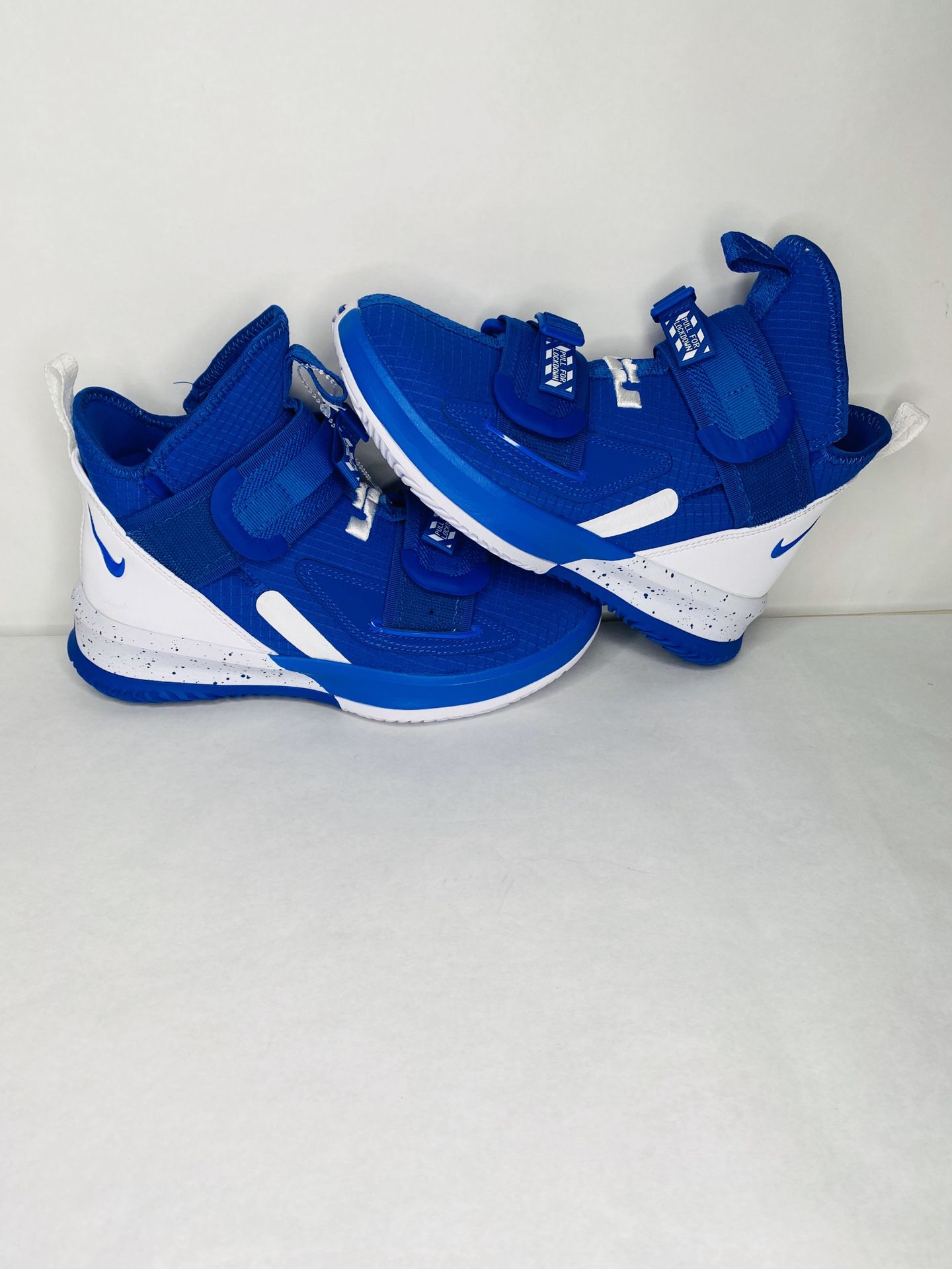 NIKE Lebron Soldier XIII SFG TB Game Royal Blue White CN9809-405 Men's Size 4. Shipped with USPS Priority Mail 100% authentic Blue & white color