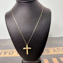 Box Link Necklace With Pendant 