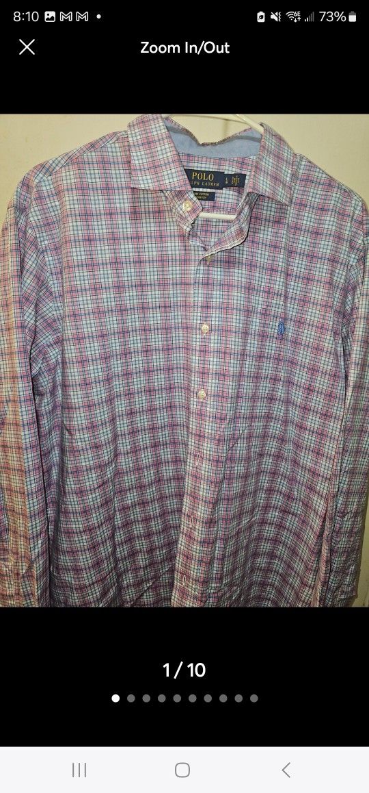 5 Large Ralph Lauren, Vinyard Vines, & Tommy Button Downs