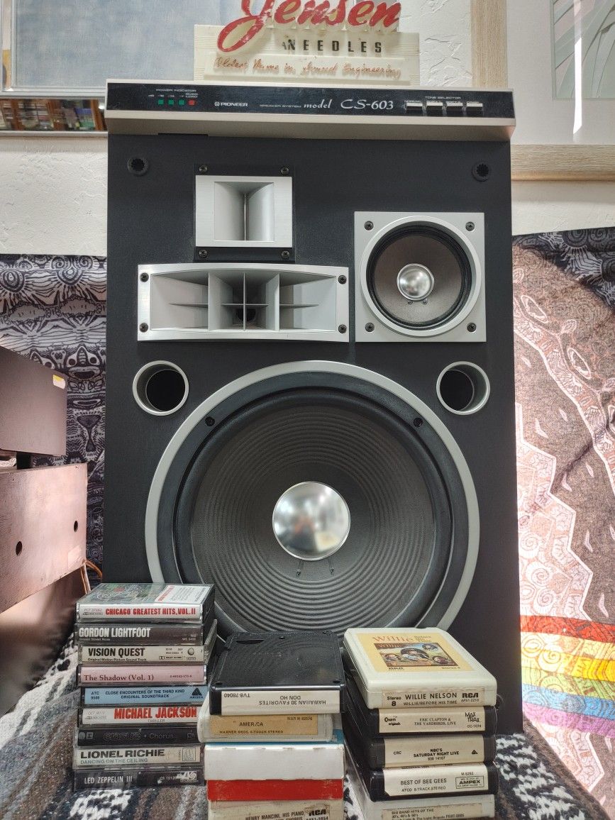 Vintage 1980s Pioneer CS603 Standing Floor Speakers