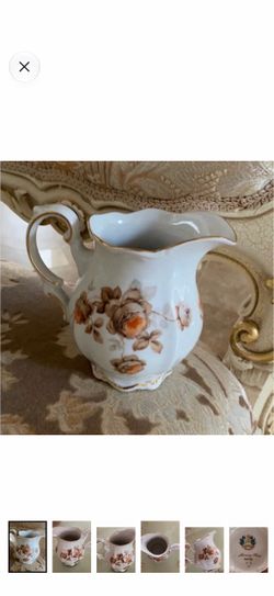 Vintage 1pc Creamer Norway Rose by Mitterteich Norway Crafted In Bavaria / Germany Hand Wash Condition: Used (each item is inspected for quality an