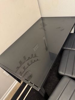 Free Mirrors (3) plus + Glass Top: Black Dining Table with 4 Chairs