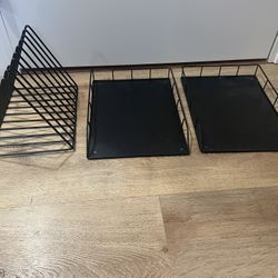Black Metal File Mail Organizers (Price Per Each)