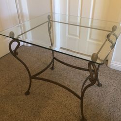 Iron and Glass Tables (x3) And Mirrors (x2)